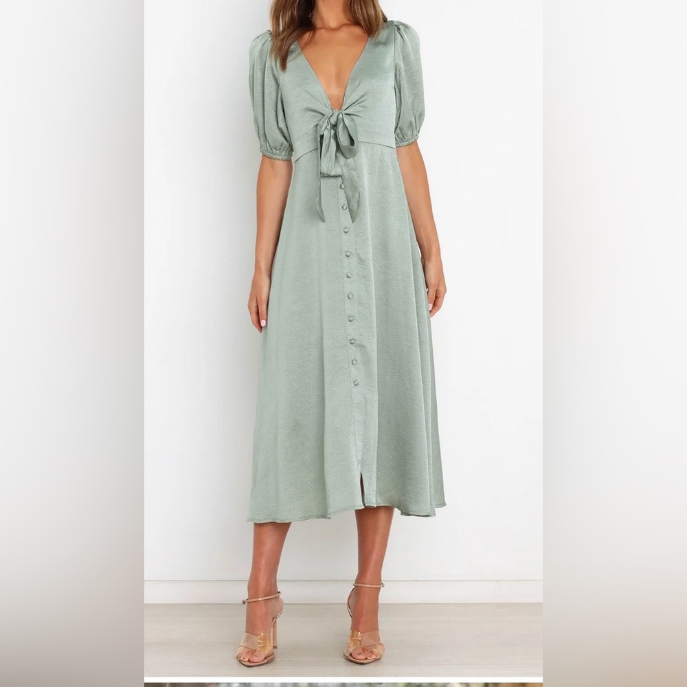 Petal & Pup Piper Sage Green Midi Dress